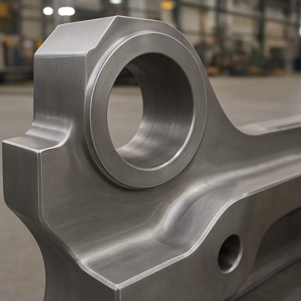 After: rusted industrial machinery part before and after laser cleaning