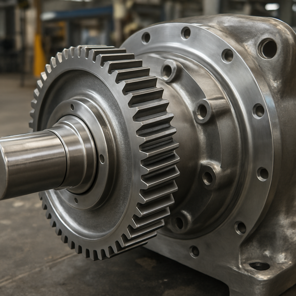 After: corroded machine component before and after restoration